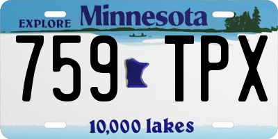 MN license plate 759TPX