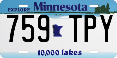 MN license plate 759TPY