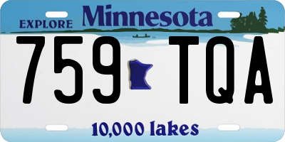 MN license plate 759TQA