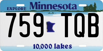 MN license plate 759TQB