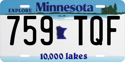 MN license plate 759TQF