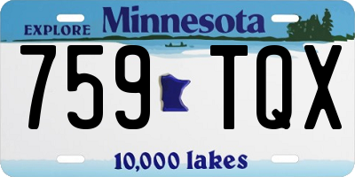 MN license plate 759TQX