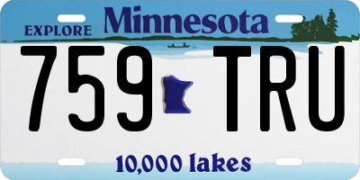 MN license plate 759TRU