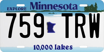 MN license plate 759TRW