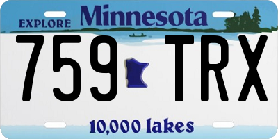MN license plate 759TRX