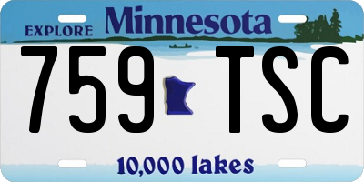 MN license plate 759TSC