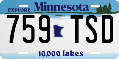 MN license plate 759TSD