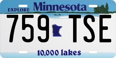 MN license plate 759TSE