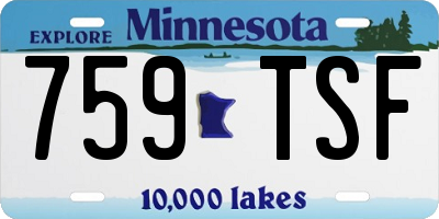 MN license plate 759TSF