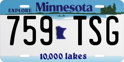 MN license plate 759TSG