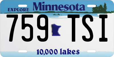 MN license plate 759TSI