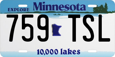 MN license plate 759TSL