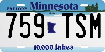 MN license plate 759TSM