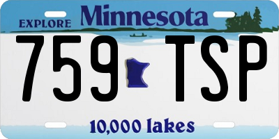 MN license plate 759TSP