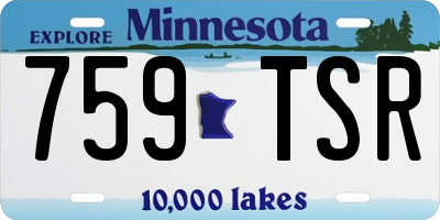 MN license plate 759TSR