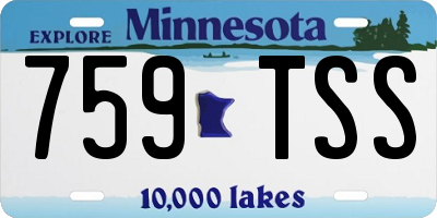 MN license plate 759TSS