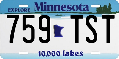 MN license plate 759TST
