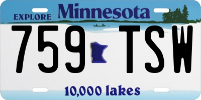 MN license plate 759TSW