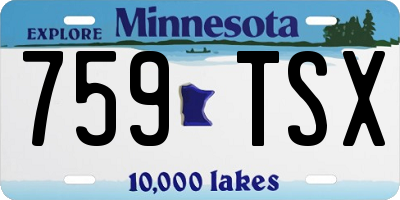 MN license plate 759TSX