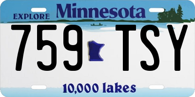 MN license plate 759TSY