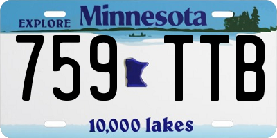 MN license plate 759TTB