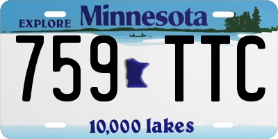 MN license plate 759TTC