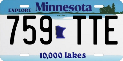 MN license plate 759TTE