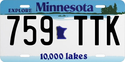 MN license plate 759TTK