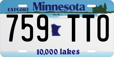 MN license plate 759TTO