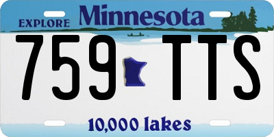 MN license plate 759TTS