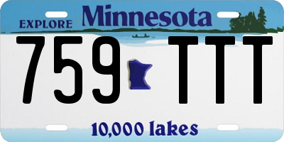 MN license plate 759TTT