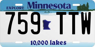 MN license plate 759TTW