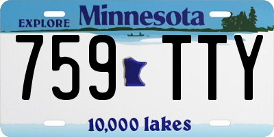 MN license plate 759TTY