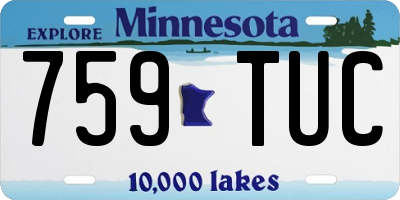 MN license plate 759TUC