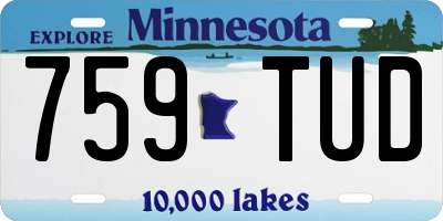 MN license plate 759TUD