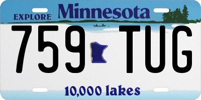 MN license plate 759TUG