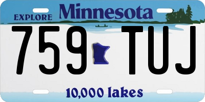 MN license plate 759TUJ