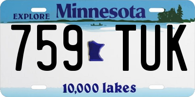 MN license plate 759TUK