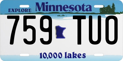 MN license plate 759TUO