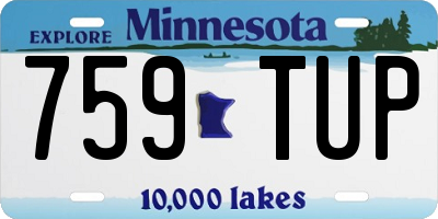 MN license plate 759TUP