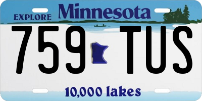 MN license plate 759TUS