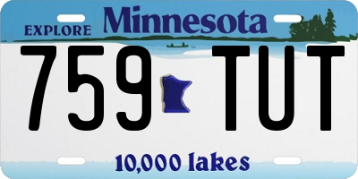 MN license plate 759TUT