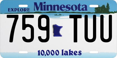 MN license plate 759TUU