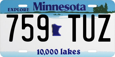 MN license plate 759TUZ