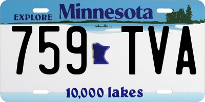 MN license plate 759TVA