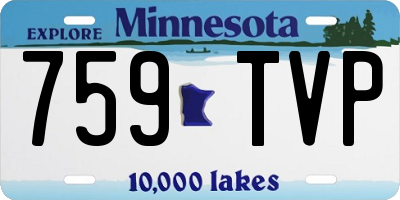 MN license plate 759TVP