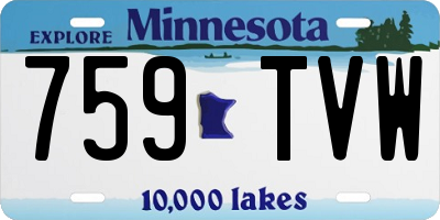 MN license plate 759TVW