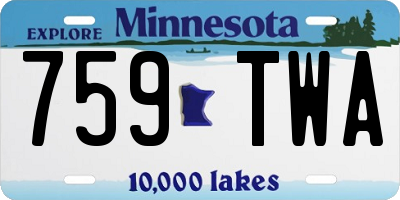 MN license plate 759TWA