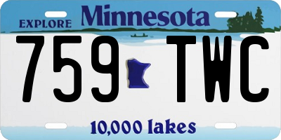 MN license plate 759TWC