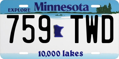 MN license plate 759TWD